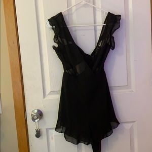 Black tie romper! Brand new!